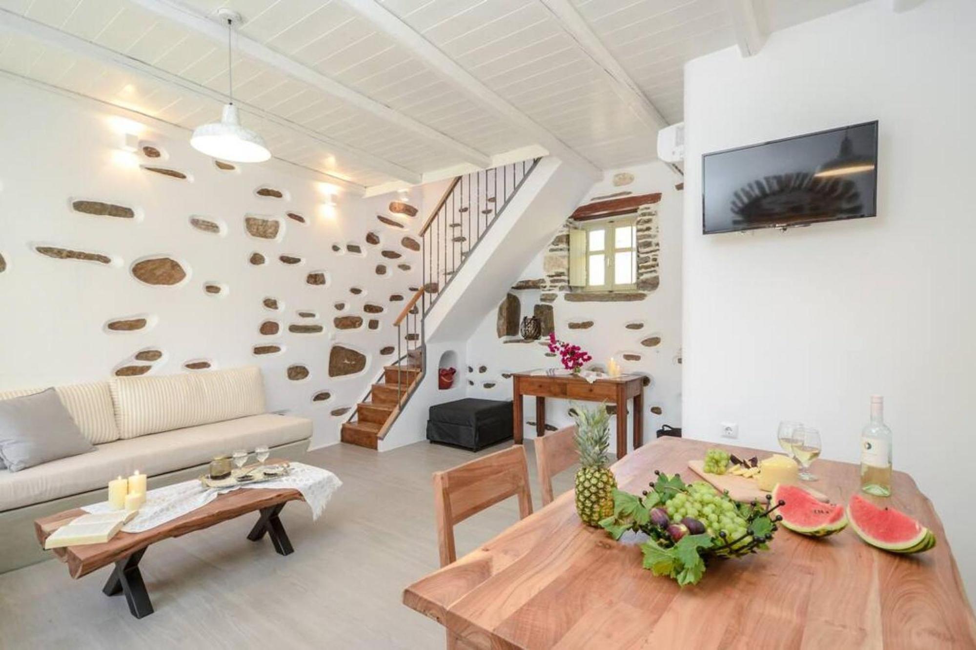 Villa Anthemion Naxos With Outdoor Jacuzzi Ano Sangrion 外观 照片