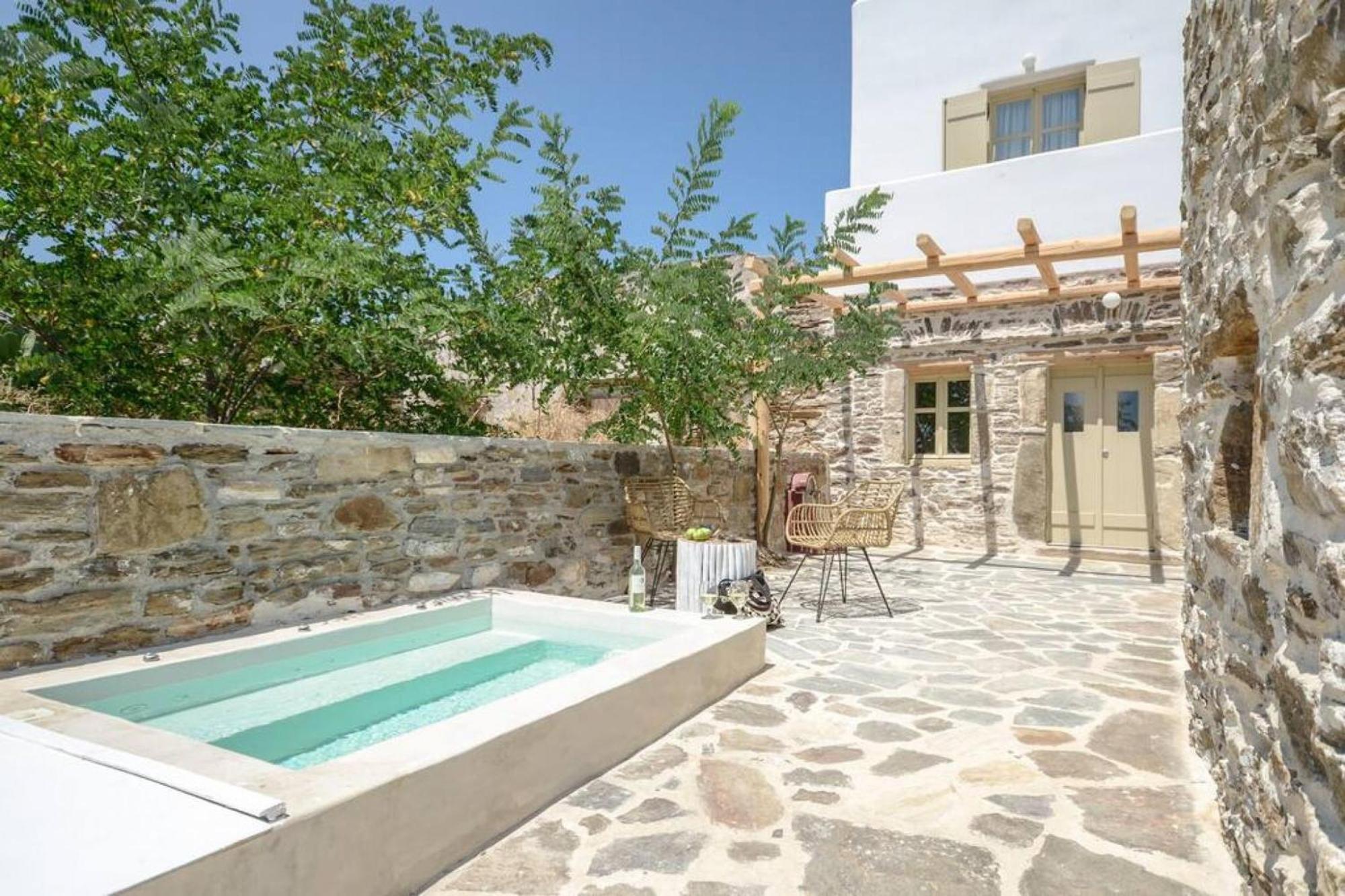 Villa Anthemion Naxos With Outdoor Jacuzzi Ano Sangrion 外观 照片