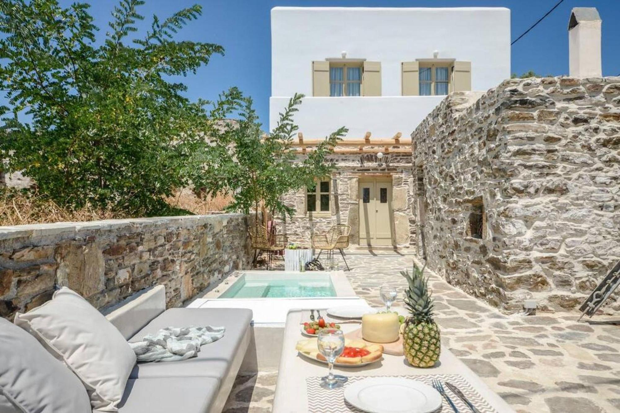 Villa Anthemion Naxos With Outdoor Jacuzzi Ano Sangrion 外观 照片